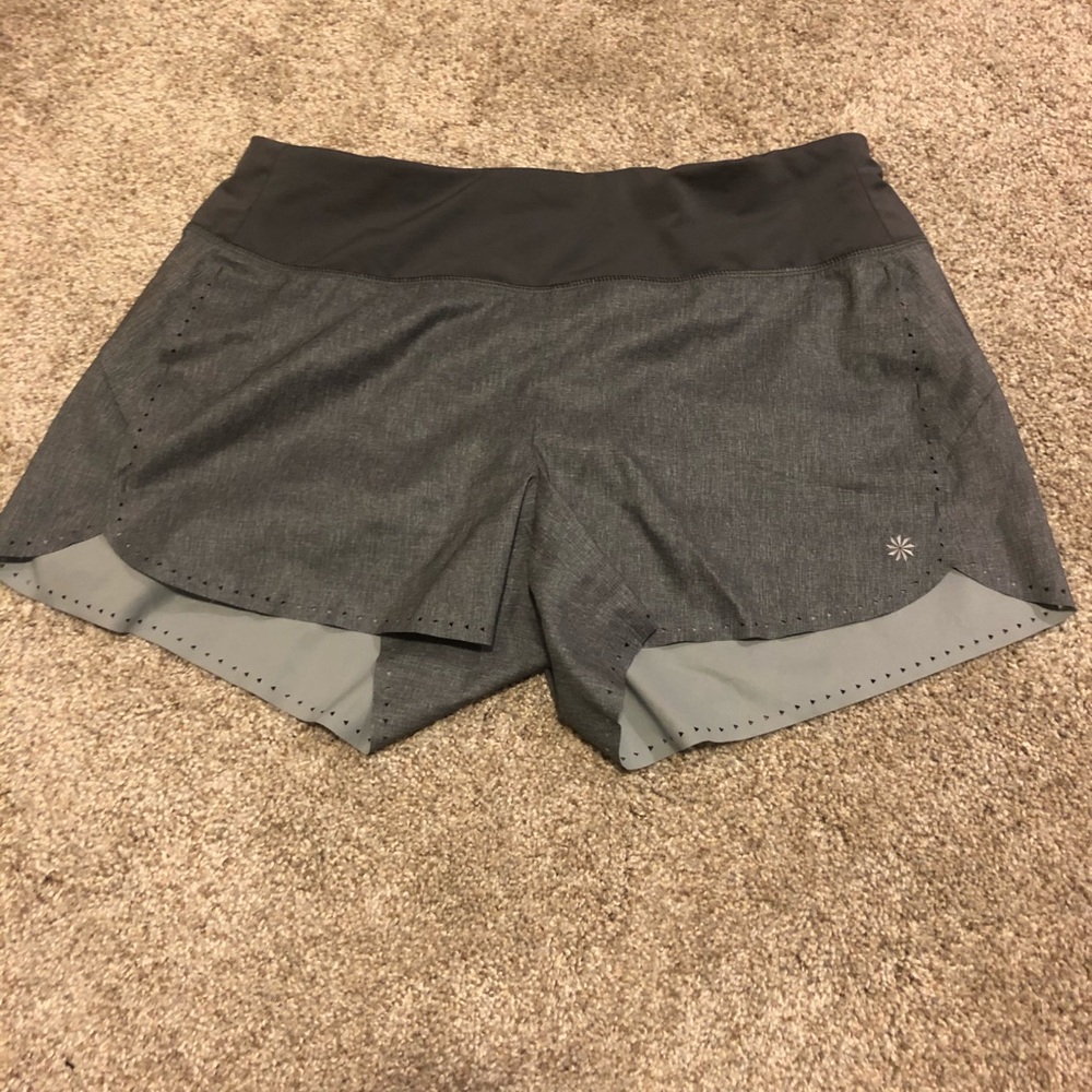 Athleta laser cut running shorts